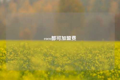 coco都可加盟费