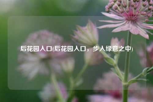 后花园入口(后花园入口，步入绿意之中)