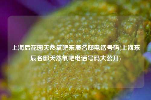 上海后花园天然氧吧东辰名邸电话号码(上海东辰名邸天然氧吧电话号码大公开)