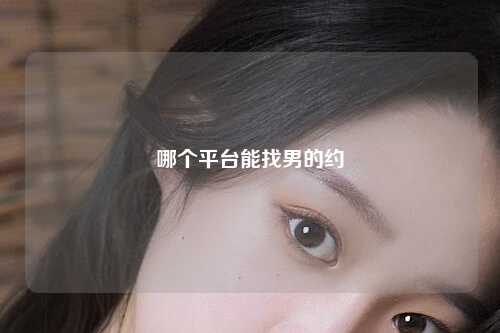 哪个平台能找男的约